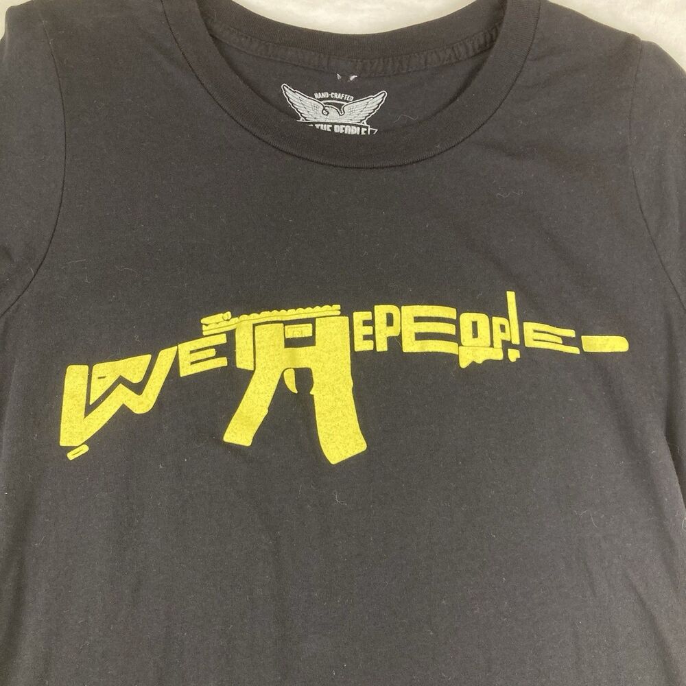 We The People Holsters T Shirt Women’s Size Medium Black Yellow Made In USA - Picture 3 of 8